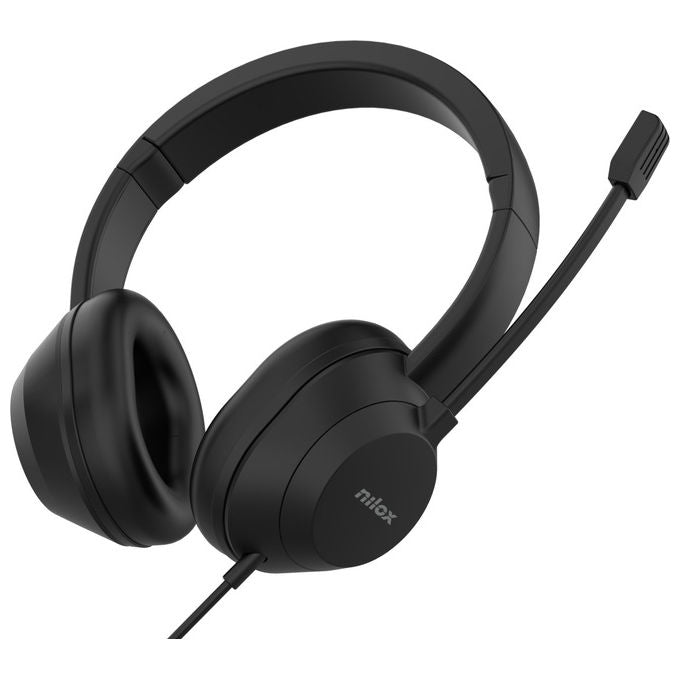 Nilox NXAUSB02 Cuffie Cablate per Musica Nere