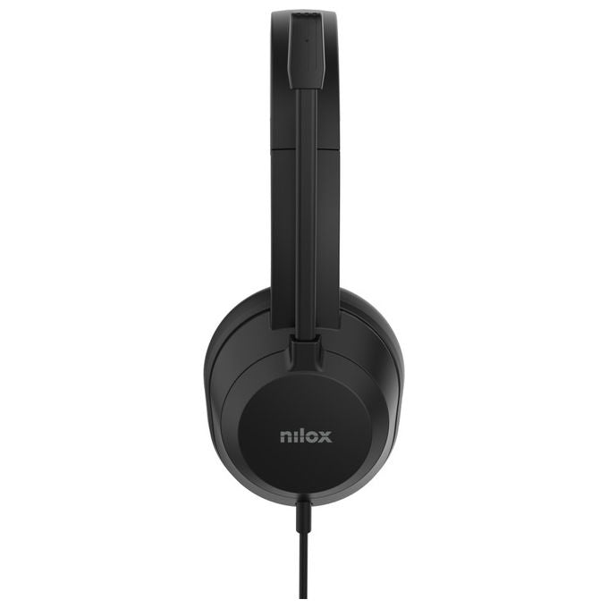 Nilox NXAUSB02 Cuffie Cablate per Musica Nere