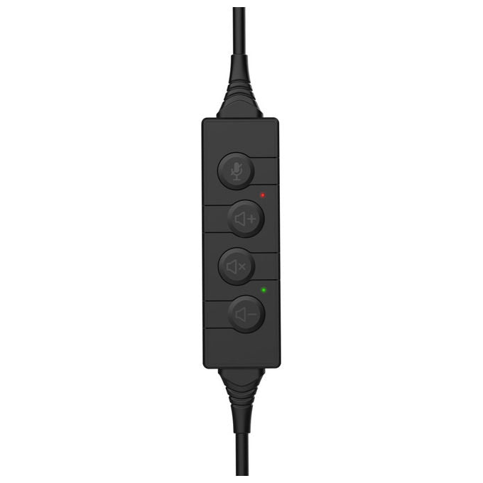 Nilox NXAUSB02 Cuffie Cablate per Musica Nere