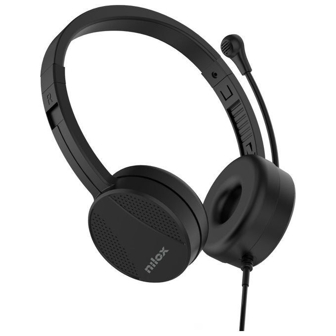 Nilox NXAUSB01 Cuffie Cablate per Musica Nere