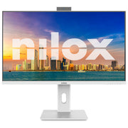 Nilox Monitor PC 27'' Full HD LED Bianco, Webcam, Altoparlanti