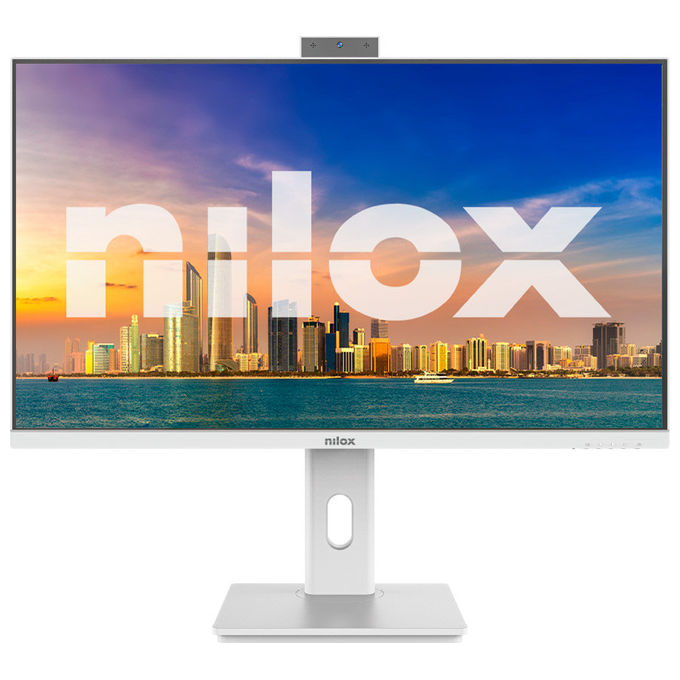 Nilox Monitor PC 27'' Full HD LED Bianco, Webcam, Altoparlanti