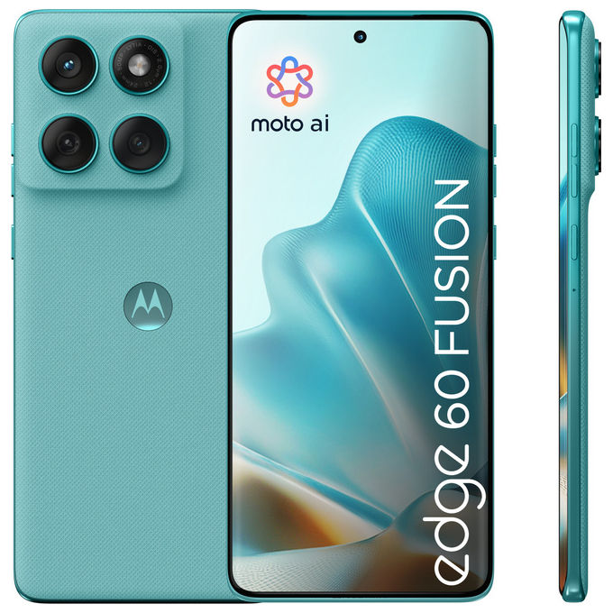 Motorola PB7E0034SE Edge 60 Fusion Smartphone 5G 6.67'' 8 GB 256 GB Android 15 Fotocamera 50 MP Batteria 5200 mAh colore Turchese