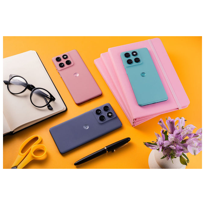 Motorola PB7E0034SE Edge 60 Fusion Smartphone 5G 6.67'' 8 GB 256 GB Android 15 Fotocamera 50 MP Batteria 5200 mAh colore Turchese