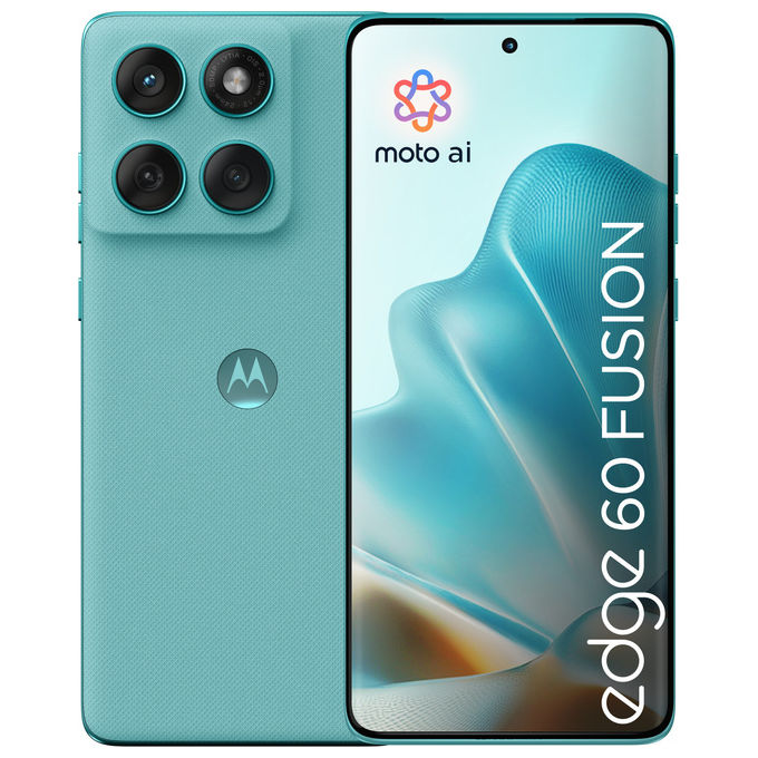 Motorola PB7E0034SE Edge 60 Fusion Smartphone 5G 6.67'' 8 GB 256 GB Android 15 Fotocamera 50 MP Batteria 5200 mAh colore Turchese