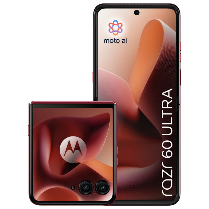 Motorola Razr 60 Ultra smartphone pieghevole dual SIM, bordeaux