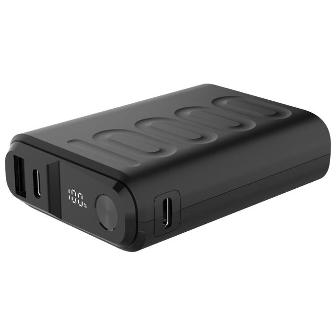 Celly PBUP10000BK Power Bank 10000 mAh 20W 2 Porte USB-C USB-A Display LED colore Nero