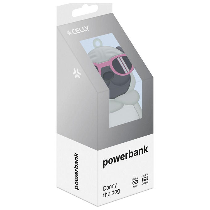 Celly Powerbank 2600 mAh a forma di cane grigio