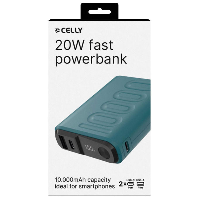 Celly Batteria Portatile 10000 mAh Blu