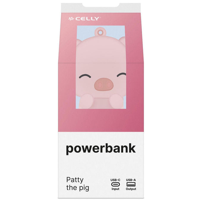 Celly power bank 2600 mAh polimeri di litio rosa