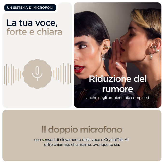 Motorola Moto Buds Loop Auricolari Wireless Bluetooth Beige
