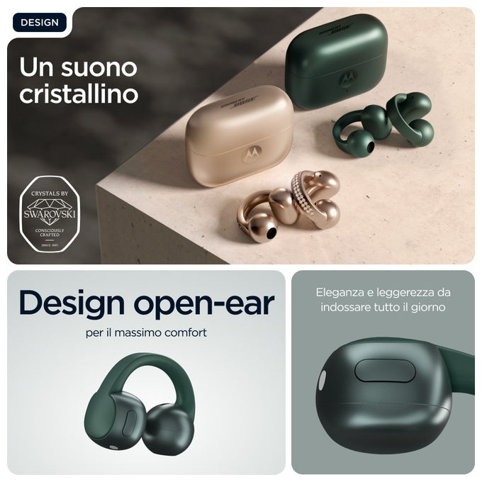 Motorola Moto Buds Loop Auricolari Wireless Bluetooth Verde