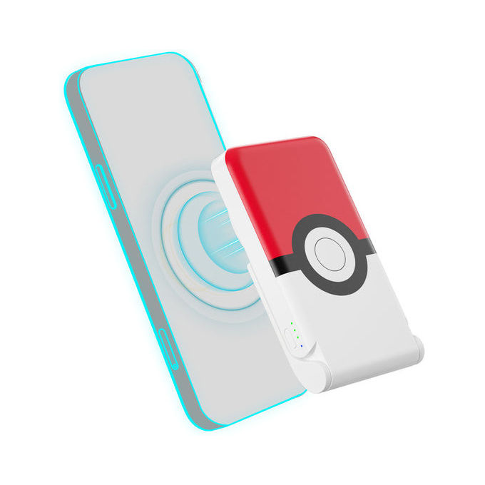 Otl Technologies Power Bank Wireless Pokeball 5000 mAh Rosso-Bianco
