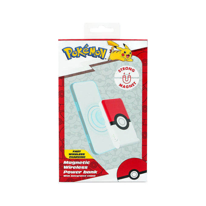 Otl Technologies Power Bank Wireless Pokeball 5000 mAh Rosso-Bianco