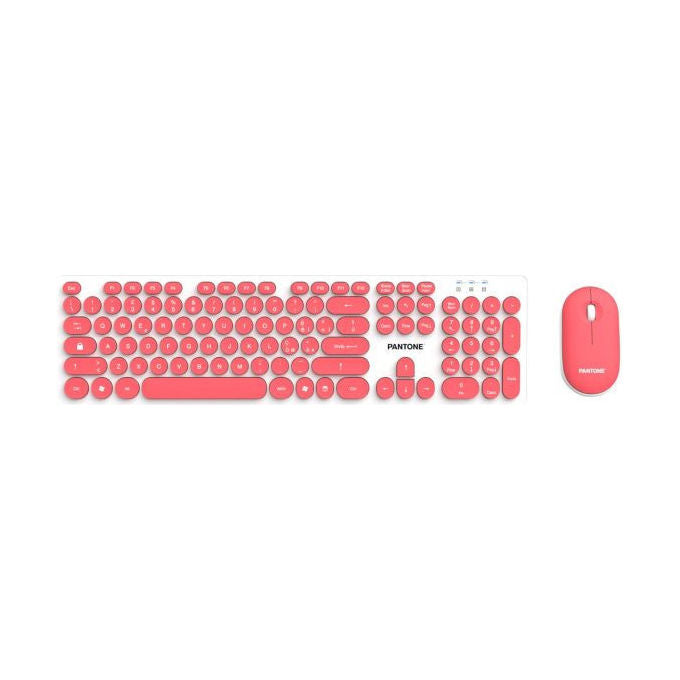 Pantone KIT_ Tastiera e Mouse Wireless Rosa Layout Italiano