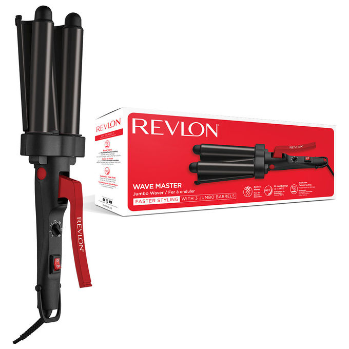 Revlon Wave Master Piastra per Capelli Ondulati Jumbo Nera