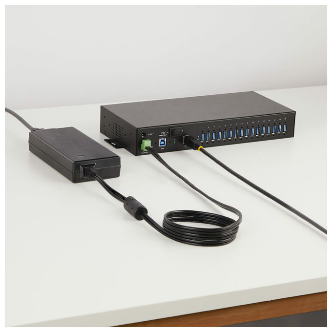 StarTech.com Hub Usb 16 Porte Industriale 5Gbps In Metallo