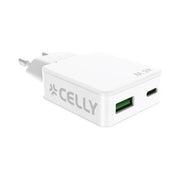Celly Caricabatterie Slim GaN 45W da Parete per Smartphone Tablet Bianco
