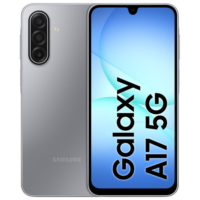 Samsung SM-A176BZADEUE Galaxy A17 5G Smartphone 8GB RAM 256GB 6.7'' Super AMOLED 5G 5000 mAh IP54 colore Grigio