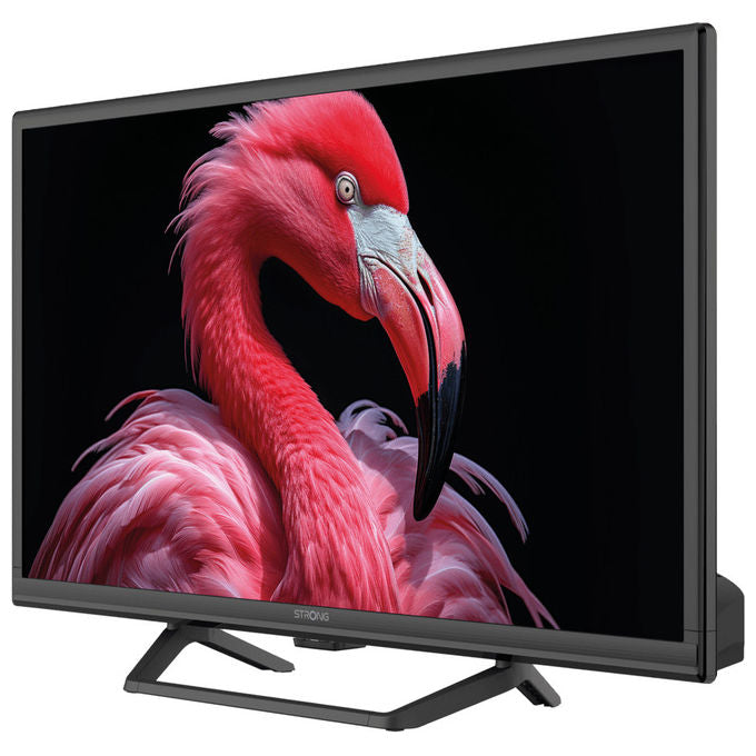 Strong SRT24HG4723C Smart TV LED 24'' HD Ready Google TV Android 14 DVB-T2-C-S2 Wi-Fi Bluetooth HDR10 Dolby Atmos colore Nero