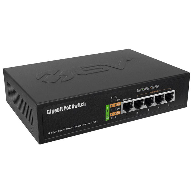 Switch Strong SW5011POE+ 4 Porte Gigabit PoE+ e Uplink