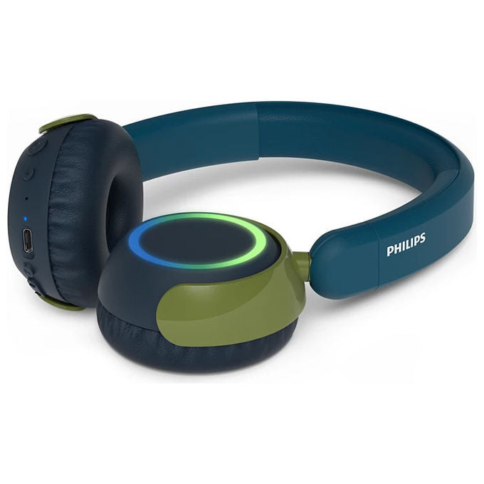 Philips TAK4200CT00 Serie 4000 Cuffie a Padiglione per Bambini Wireless Bluetooth 5.4 45h colore Blu Verde