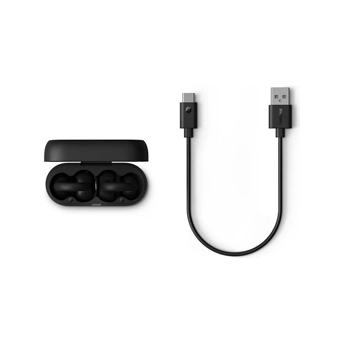 Philips TAQ2000BK00 Auricolari True Wireless Open-Ear Ear-Cuff Bluetooth 5.4 Multipoint 28 ore IPX4 colore Nero