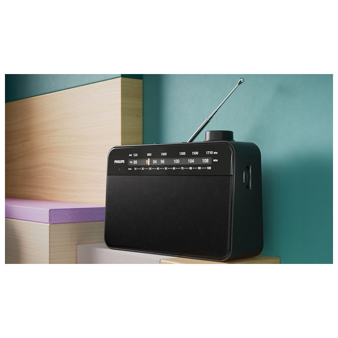 Philips Radio Portatile Analogica AM-FM Nero Modello TAR2509-10