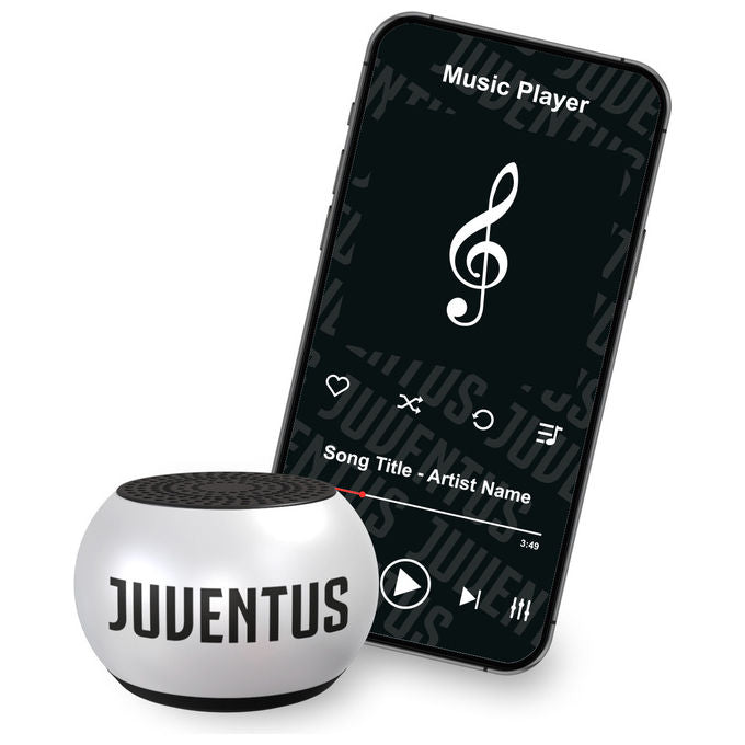 Techmade TM-XVM3-JUV Cassa Bluetooth Portatile Mono Juventus 5W Bluetooth 5.0 400 mAh USB-C colore Argento