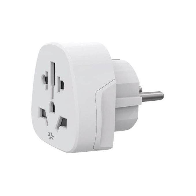Celly Adattatore Universale da Viaggio Tipo F Bianco
