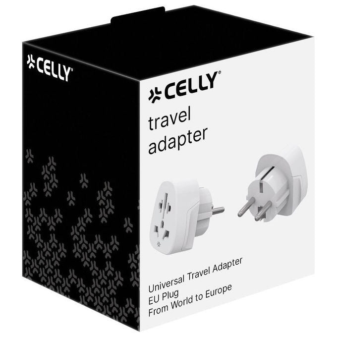 Celly Adattatore Universale da Viaggio Tipo F Bianco