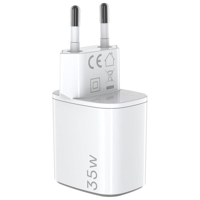 Celly Caricabatterie da Muro 35W USB-C USB-A Bianco