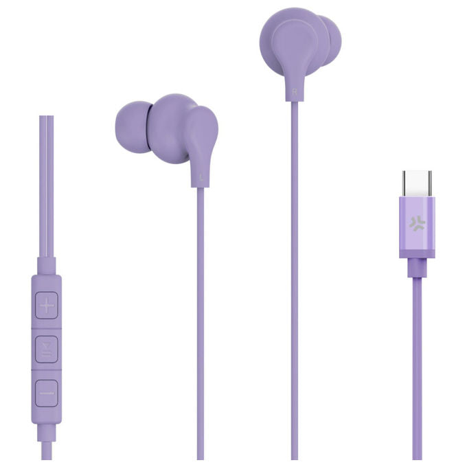 Celly Auricolari In-ear Cablati USB-C Viola