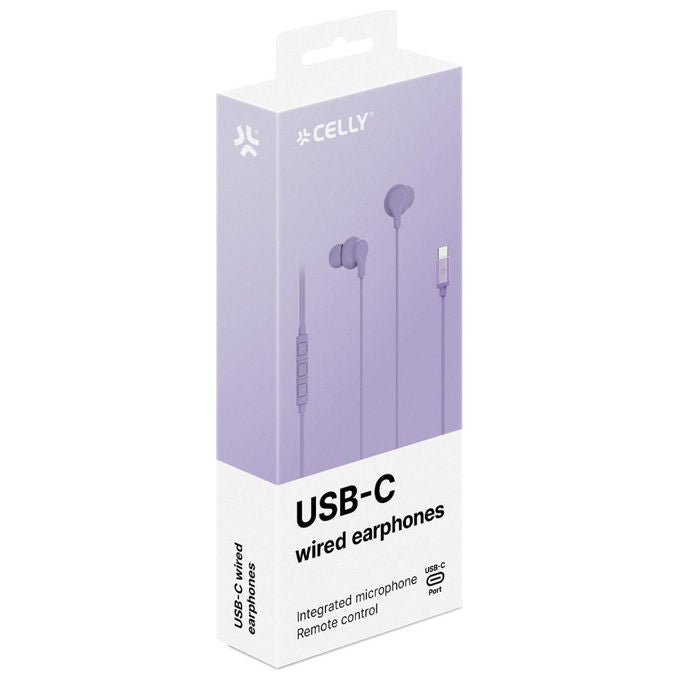 Celly Auricolari In-ear Cablati USB-C Viola