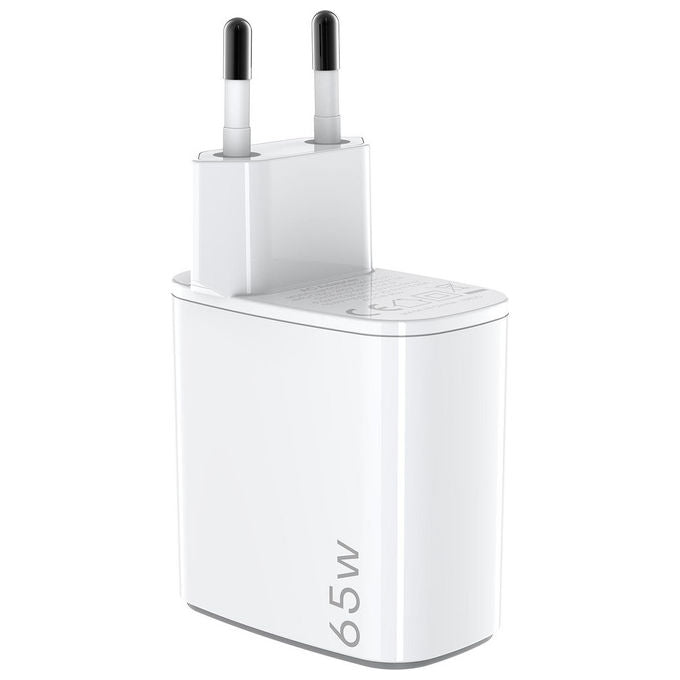 Celly Caricabatterie Muro 65W con 2 USB-C e 1 USB-A Bianco