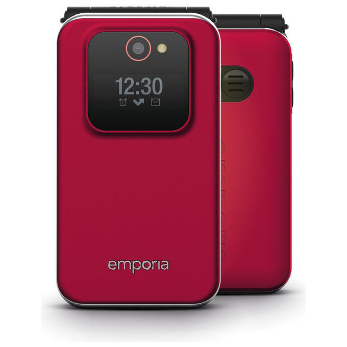 Emporia V228.V3.RD.01 Joy Telefono Cellulare a Conchiglia 2G 2.8'' IP54 Bluetooth USB-C colore Rosso