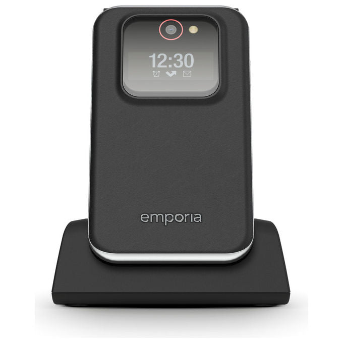 Emporia V228.V3.BK.01 Joy Telefono per Anziani Clamshell 2G Display 2.8'' IP54 Bluetooth USB-C colore Nero
