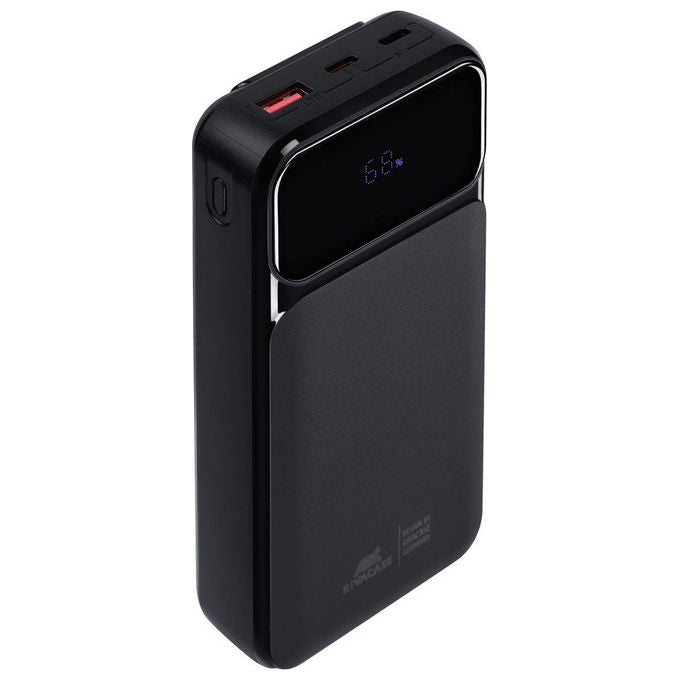 Rivacase VA2221 Powerbank 20000 mAh 22,5 W Power Delivery 3.0 Quick Charge 3.0 3 Porte Display cavi integrati colore Nero