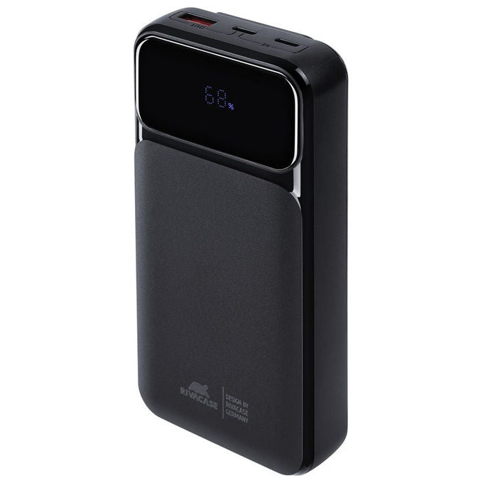 Rivacase VA2221 Powerbank 20000 mAh 22,5 W Power Delivery 3.0 Quick Charge 3.0 3 Porte Display cavi integrati colore Nero