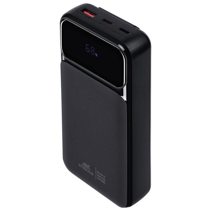 Rivacase VA2221 Powerbank 20000 mAh 22,5 W Power Delivery 3.0 Quick Charge 3.0 3 Porte Display cavi integrati colore Nero