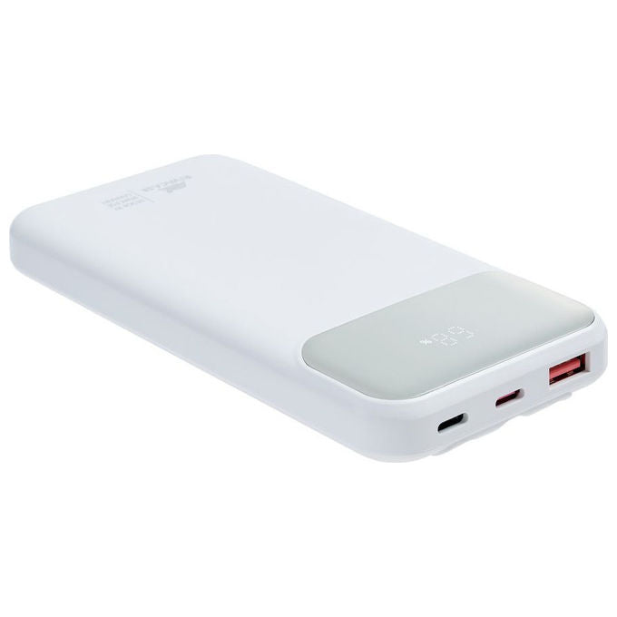 RivaCase VA2211 Power Bank 10000 mAh QC PD 3.0 22.5 W 3 cavi integrati USB-C Lightning display colore Bianco