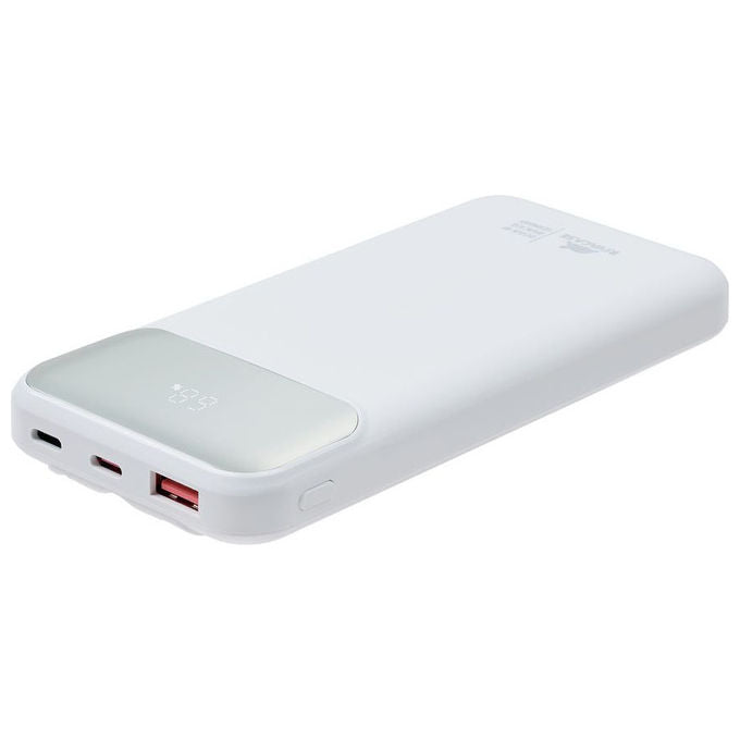 RivaCase VA2211 Power Bank 10000 mAh QC PD 3.0 22.5 W 3 cavi integrati USB-C Lightning display colore Bianco