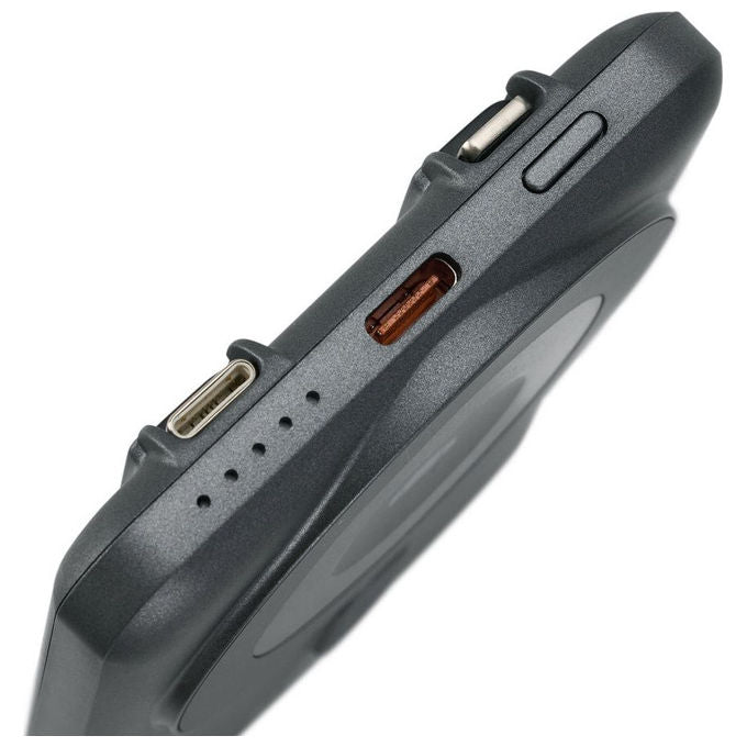 Rivacase VA2607 Power Bank 5000 mAh Wireless Qi MagSafe, Nero-Grigio