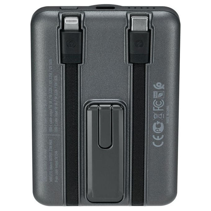 Rivacase VA2607 Power Bank 5000 mAh Wireless Qi MagSafe, Nero-Grigio