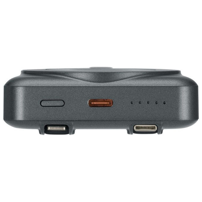 Rivacase VA2608 Power Bank 10000 mAh Wireless MagSafe Qi 15W QC PD 20W Ricarica iWatch cavi integrati colore Grigio