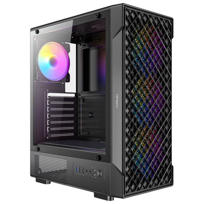 Antec VX-310 ARGB Case PC Mid Tower ATX Vetro Temperato Mesh 4 Ventole ARGB USB 3.0 colore Nero