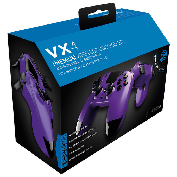 Gioteck VX-4 Gamepad Wireless Bluetooth per PlayStation 4 Nero