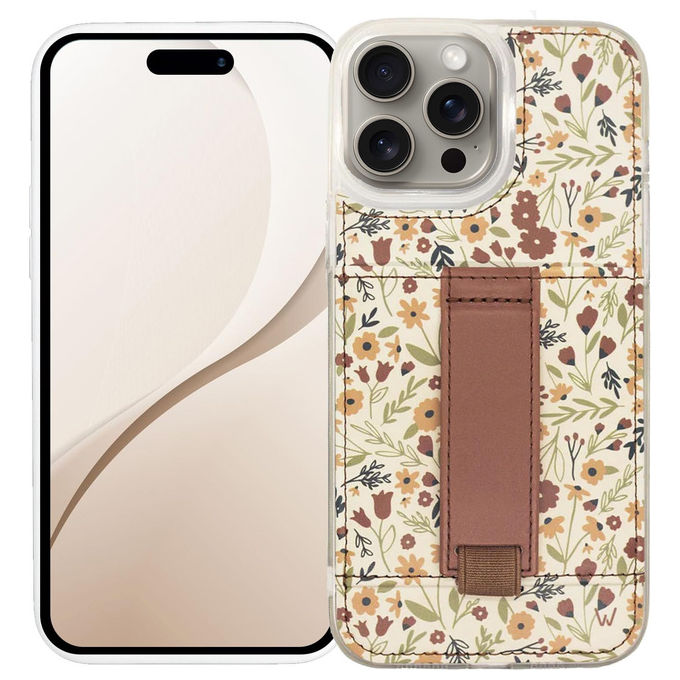 Celly Wally Custodia Portafoglio Similpelle Sabbia per iPhone 16 Pro
