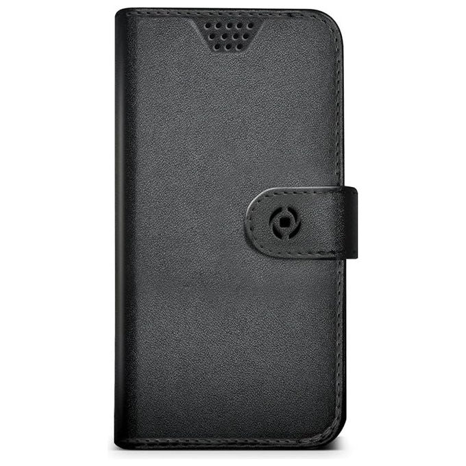 Celly Custodia Portafoglio Similpelle Nera per Smartphone