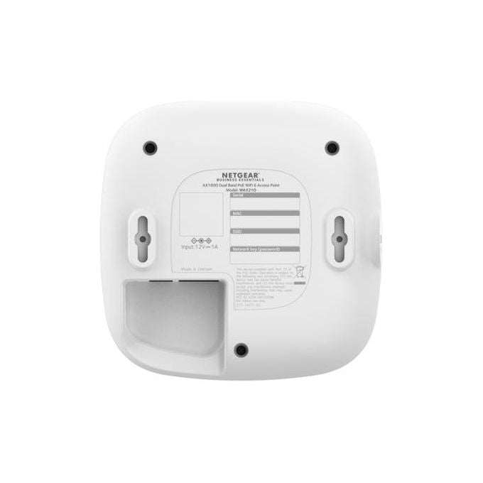 Netgear Wax210 Access Point Wifi 6 1800Mbps Poe Bianco